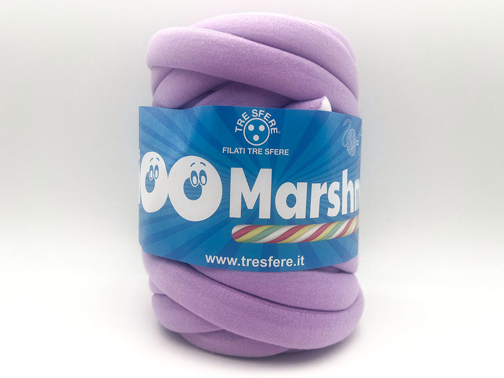 WAOO Marshmallow Filato Gigante Ø2,5 cm 500 g – Filato Imbottito Effetto Cotone per Lavori a Mano - GLICINE