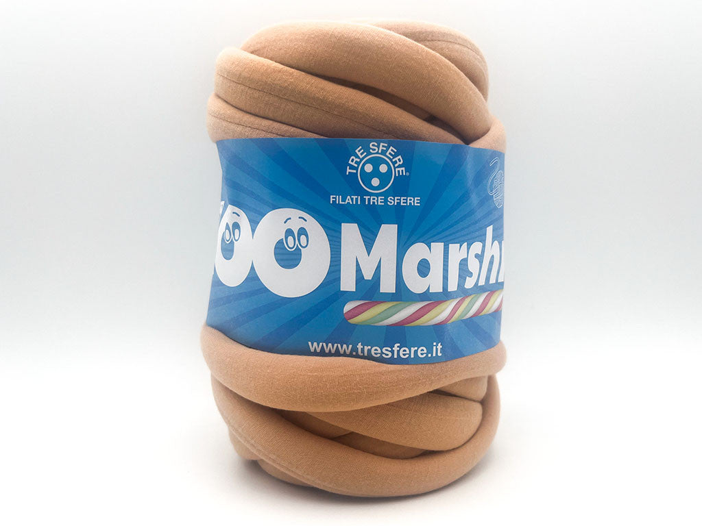 WAOO Marshmallow Filato Gigante Ø2,5 cm 500 g – Filato Imbottito Effetto Cotone per Lavori a Mano - ROSA ANTICATO