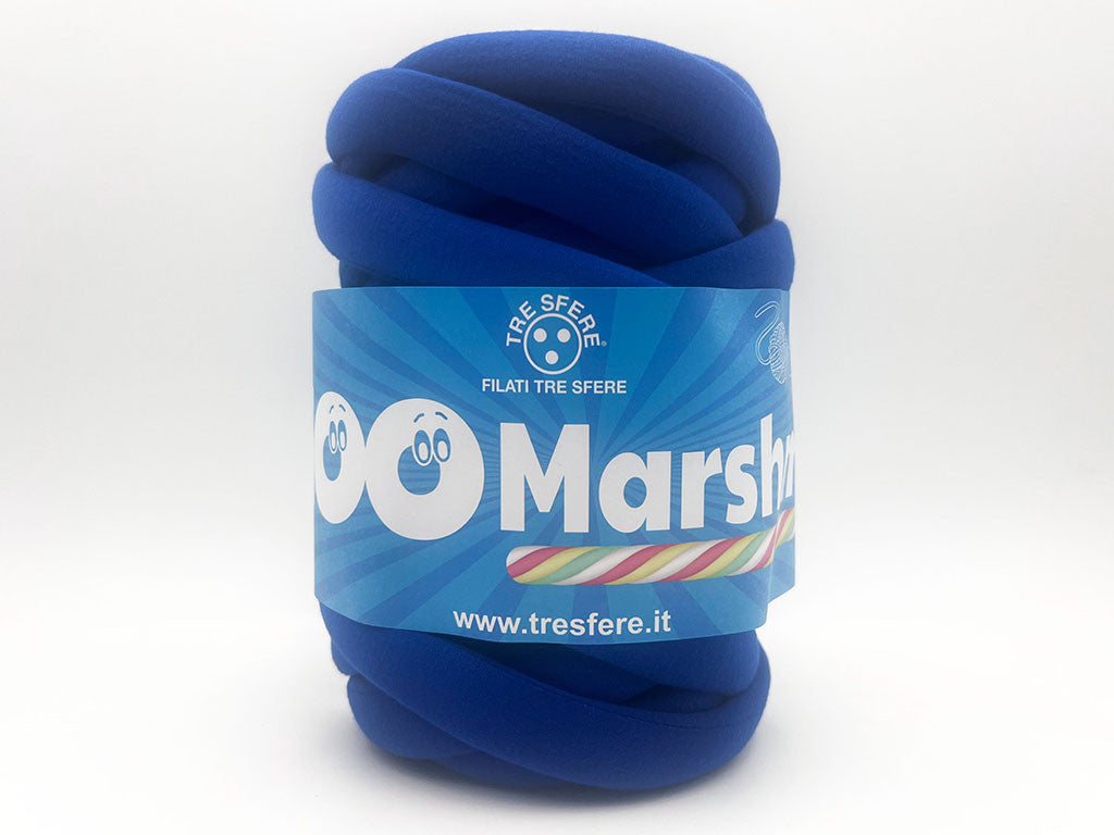 WAOO Marshmallow Filato Gigante Ø2,5 cm 500 g – Filato Imbottito Effetto Cotone per Lavori a Mano - BLUETTE