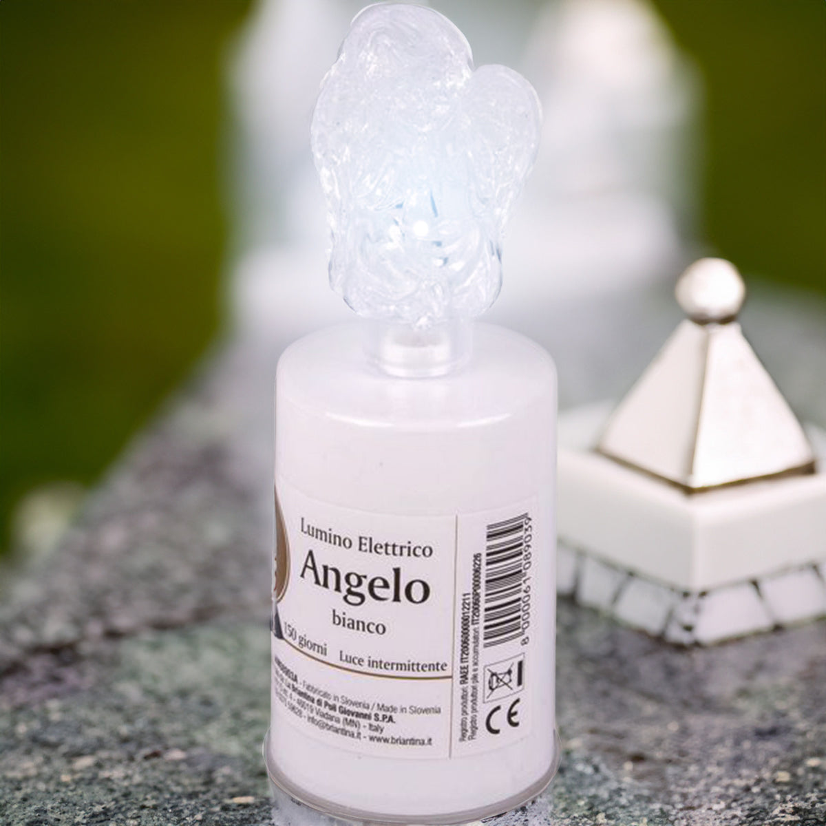 Zm Market Lumino Elettrico a Led Stilo Pacis, Durata 150 Giorni, bianca con Luce Intermittente bianca, dimensioni 13x5.2 cm